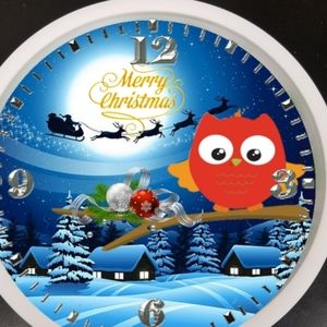 Christmas owl clock